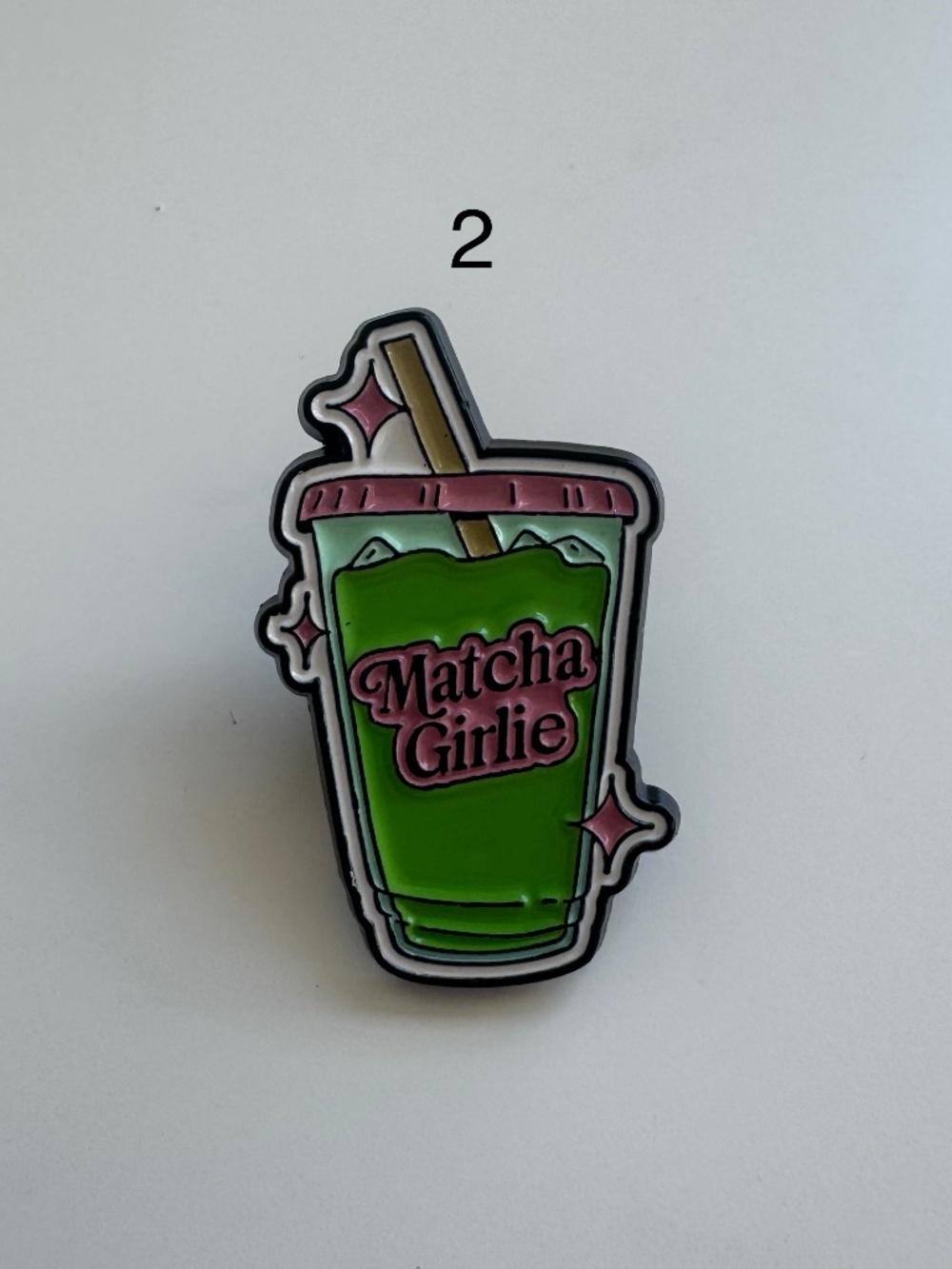 Matcha Lover Enamel Pin | Cute Green Tea & Cafe Aesthetic Gift - Picture 3 of 5
